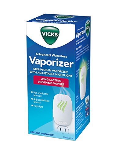 Vaporizador Sem Água com Luz Noturna e VapoPads para Alívio de Desconforto de Resfriados e Gripe – 1 Unidade (Embalagem de 1) - Vicks