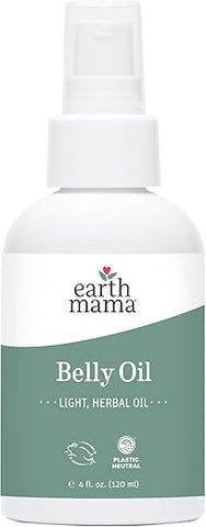 Óleo de Barriga Earth Mama para Pele Seca | Óleo Hidratante de Calêndula para Cuidados com a Pele, Estimula a Elasticidade Natural e Ajuda a Prevenir Estrias Durante a Gravidez e Pós-Parto, 4 ml