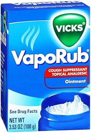 GEEGVV - Vicks Vaporub Pomada 100g (Pacote com 2) – Alívio para Congestão Nasal e Tosse