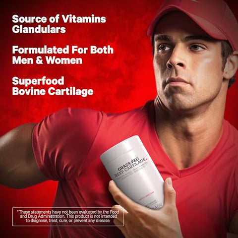 Suplemento de Cartilagem Bovina de Tráquea de Carne Alimentada com Capim – Liofilizado, Não Desengordurado, Dessicado - Codeage