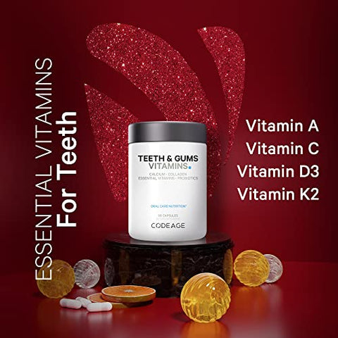 Teeth: Clareador Dental Natural – Branqueamento de Dentes Eficaz – Fórmula Avançada – 60 Cápsulas - Codeage