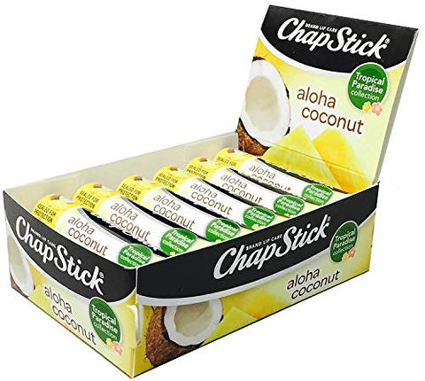 ChapStick - Chapstick Edição Limitada Coleção Paraíso Tropical Aloha Coco Protetor Labial em Tubo – Ótimo para Hidratação e Proteção da Pele dos Lábios