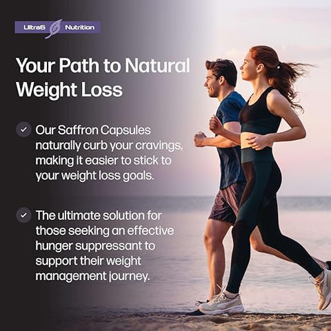 Ultra6 Nutrition - Extrato Puro de Açafrão – Supressor de Apetite para Emagrecimento Feminino – Marca: Pure Saffron Extract