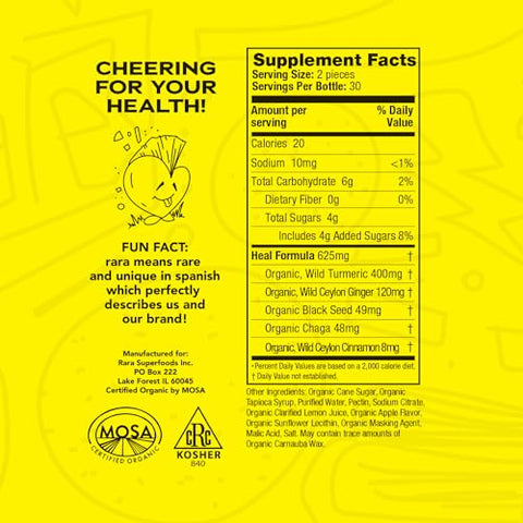 Rara Superfoods - HEAL Mind: Fórmula Avançada para Melhorar o Desempenho Mental e Concentração – 60 Cápsulas