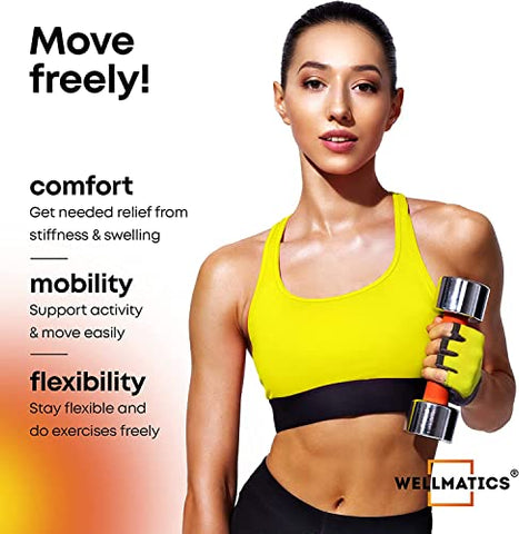 Wellmatics - Cápsulas de Glucosamina Condroitina MSM – Suplemento para Suporte Articular – Fabricado nos EUA – HSA