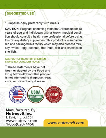NutreeVit - Ginkgo Biloba Cápsulas Herbal (240 Unidades) – Suplemento Natural para Memória e Concentração