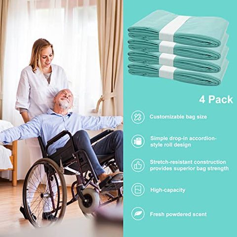 Zippland - 4 Refis de Forro para Fralda de Adulto Compatíveis com o Sistema de Fralda de Adulto Janibell Akord 280 Slim – Cada Refil Dura Mais de 500 Fraldas de Adulto