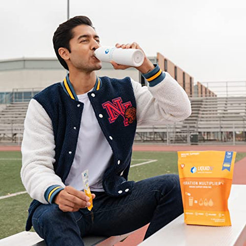 Hydration Multiplier® Suporte Imunológico – Tangerina – Sachês de Pó para Hidratação | Mistura em Pó de Eletrólitos | Sticks de Porção Única Convenientes | Não-OGM | 14g - Liquid I.V.