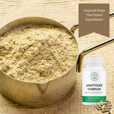 2nd Springs - Adaptogen Complexo Calmante, Energia e Vitalidade – Ashwagandha, Schisandra, Astragalus, Ginseng, Rhodiola e Mais – Promove Equilíbrio, Foco e Bem-Estar Geral – 60 Ct