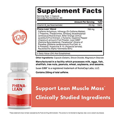 Phena-Lean – Suplemento Termogênico para Composição Corporal – Estimule sua Energia, Aumente o Foco – 60 Cápsulas - Anabolic Warfare