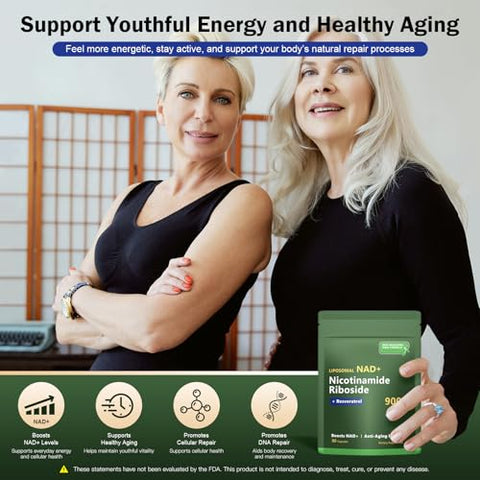 NAD 900MG – Nicotinamida Riboside, Resveratrol Lipossomal, Quercetina – MNM Resveratrol para Vitalidade - Gorani