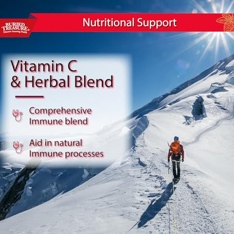 ACF Extra Strength – Suporte Imunológico 16 oz, 16 Porções, Reforço Imunológico Líquido com Sabugueiro e Vitamina C - Buried Treasure