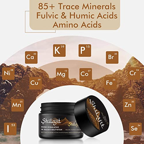 Hima Shilajatu - Shilajit Resina Pura do Himalaia – Grau Ouro 100% Pura com Ácido Fúlvico – Marca Shilajit