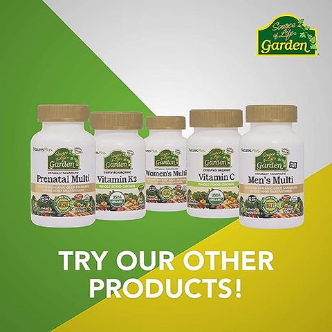 Natures Plus - NaturesPlus Source of Life Garden Ferro Orgânico Certificado 18 mg – 30 Cápsulas Veganas – Suplemento de Ferro à Base de Plantas – Suporta Sangue Saudável – Vegetariano, Sem Glúten