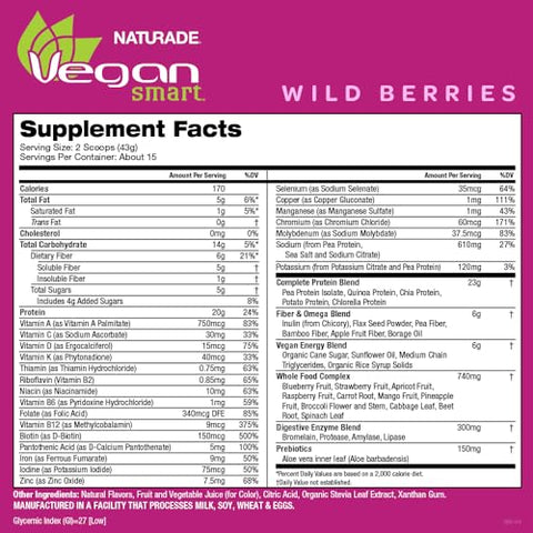 Naturade – Pó Proteico Vegano à Base de Plantas – Shake Nutricional Completo – Sem Glúten – 500g - Vegansmart