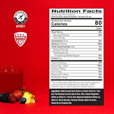BPN G.1.M Go One More Sport – Combustível para Treinamento de Resistência, Sabor Frutas Vermelhas, Fonte Superior de Carboidratos - BARE PERFORMANCE NUTRITION