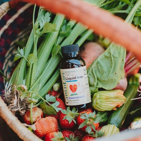 Suplemento de Ferro Líquido para Crianças, Gotas de Ferro, Suplemento de Ferro para Bebês, Livre de Glúten – Natural, 30ml - CHILDLIFE ESSENTIALS