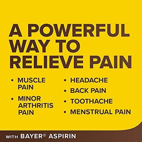 Aspirina Genuína 325 mg, Alívio Poderoso de Dor de Cabeça, Dor Muscular, Dor Leve de Artrite, Dor nas Costas, Dor de Dente e Dor Menstrual, 300 comprimidos - Bayer