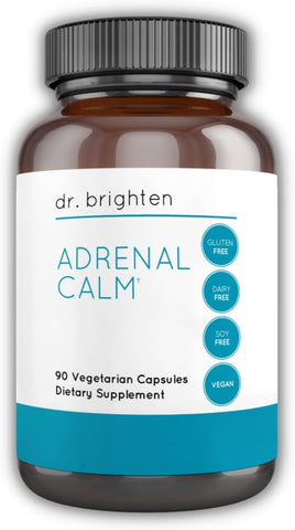 Adrenal Calm – Ashwagandha, Vitaminas B, Melissa e Aminoácidos para Alívio do Estresse, Melhor Sono e Cortisol Equilibrado – 90 Cápsulas - Dr. Brighten