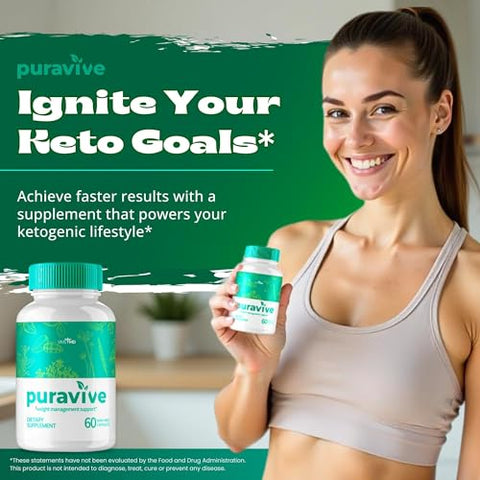 VIVE MD - Puravive: Cápsulas Premium de Gerenciamento de Peso, Método Avançado Puravive Exotic Rice com 60 Cápsulas Não-OGM, com Garcinia Cambogia e Pó de Manga