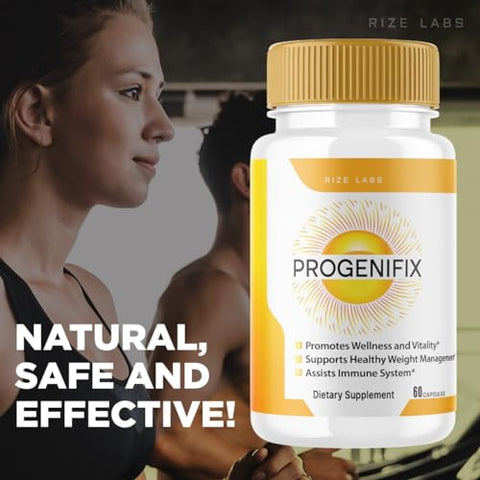 rize labs - (2 Pacotes) Progenifix – Suplemento para Perda de Peso, Cápsulas para Bem-Estar Total, Estilo de Vida Saudável para uma Vida Mais Feliz, Avaliações Progenifix (120 Cápsulas)
