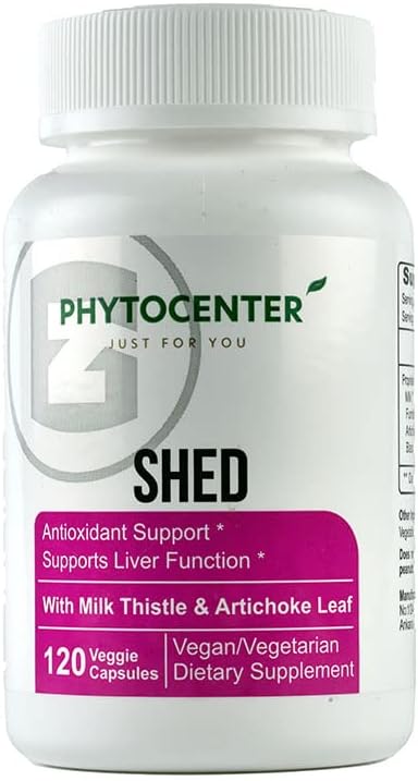 PHYTOCENTER - SHED – Suporte Hepático e Antioxidante com Cardo Mariano, Alcachofra, Fumária e Semente Negra (Vcaps)