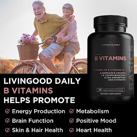 Livingood Daily - Livingood – Cápsulas de Complexo B – Suplemento Vitamínico para Mulheres