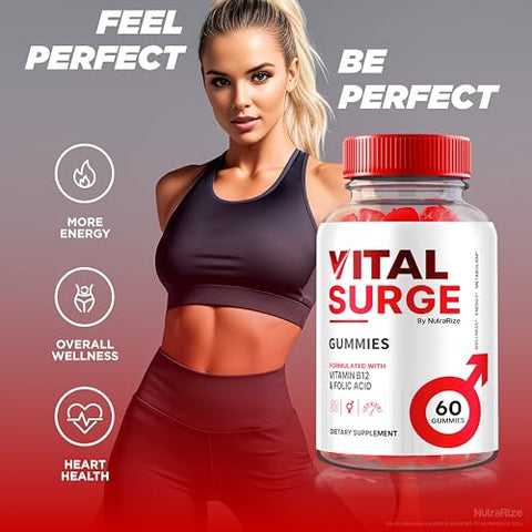 NutraRize - Vital Surge Gummies – Gomitas de Vinagre de Maçã Natural (60 Gummies)