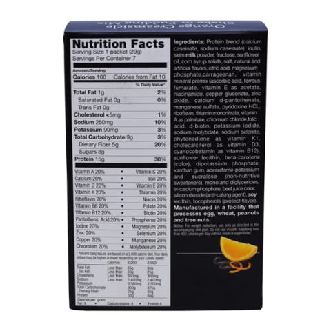Nutmeg State Nutrition - Proti Fit Bariatrix Nutrition Shake ou Pudim Sabor Laranja Creamsicle – Perda de Peso – Supressor de Apetite – 15g de Proteína – 100 Calorias – Substituto de Refeição 7 Pacotes 1.02g