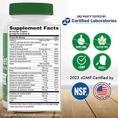 Health Thru Nutrition - Ultra-Betic Multivitamínico 60 Cápsulas | Suporte para Nervos, Visão e Energia | com ALA, Licopeno | Não-OGM, Rótulo Limpo | Testado por Terceiros para Qualidade |