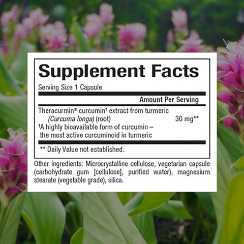 CurcuminRich Theracurmin 30 mg – Fórmula de Absorção Superior – 60 Cápsulas (Embalagem de 1) - Natural Factors