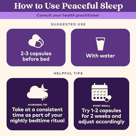 ORGANIC INDIA - Suplemento Herbal Organic India Peaceful Sleep – Suporte aos Ciclos de Sono, Vegano, Sem Glúten, Certificado Orgânico pelo USDA, Não-OGM, Energia Suportada