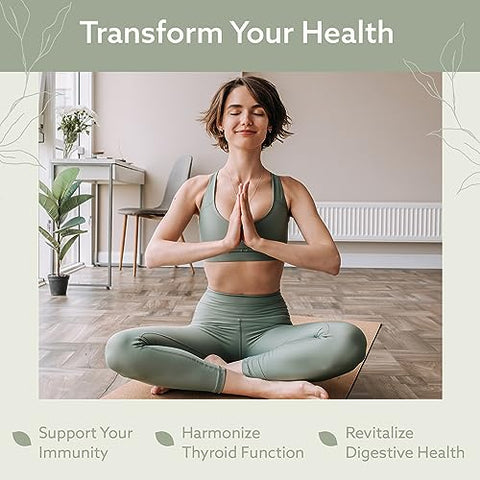 SIMPLEME - Cápsulas de Musgo do Mar Irlandês Orgânico com Fucus Vesiculosus e Raiz de Bardana, Mistura Poderosa para Impulsionar a Imunidade com Ashwagandha e Semente Preta, Suplemento de Algas Marinhas em Cápsulas
