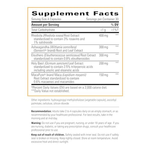 HPA Adapt – Suporte para uma Resposta Saudável ao Estresse* – Suplemento para uma Mentalidade Positiva com Ashwagandha, Maca e Manjericão Sagrado - Integrative Therapeutics