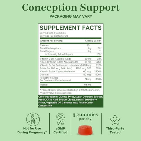 Gummies Fertilidade para Mulheres – Suporte à Concepção e Equilíbrio Hormonal com Inositol, Ácido Fólico e Vitamina B6, Suplementos Pré-Natais para Fertilidade Feminina  Pink Stork - Pink Stork