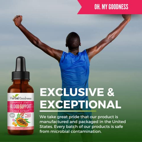 Herbal Papaya - Papaya Leaf Blood Support – Fórmula Premium com Glicerina para Saúde Cardiovascular e Circulação Sanguínea – 30ml – Livre de Glúten e Vegano