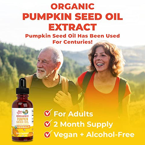 MaryRuth Organics - Óleo de Semente de Abóbora Orgânico MaryRuth | Extração a Frio | Suprimento de 2 Meses | Líquido de Semente de Abóbora Orgânico Certificado pelo USDA para Homens e Mulheres | Saúde Urinária Masculina | Sem Açúcar | Vegano