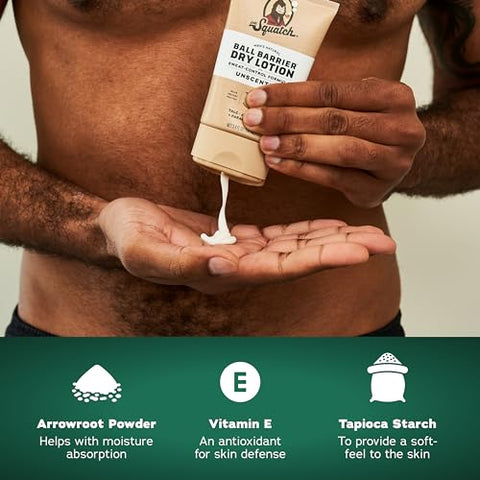 Loção Seca para a Área Íntima Masculina, Pó Corporal sem Bagunça, Feito com Ingredientes Naturais – Kit 2 Unidades Rainforest Rapids - Dr. Squatch