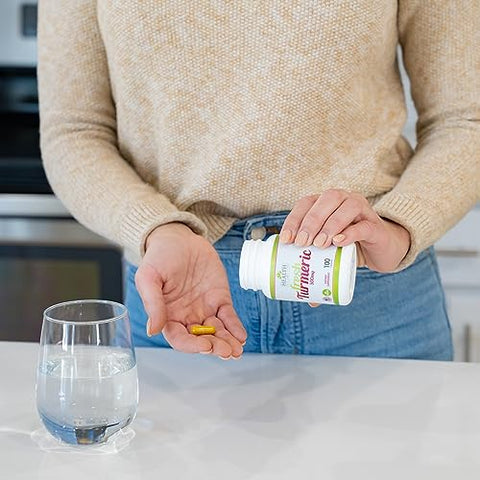 Cápsulas de Cúrcuma Fresca 500 mg | Extrato Padronizado para Efeito Ótimo | 100 Cápsulas - Health As It Ought To Be