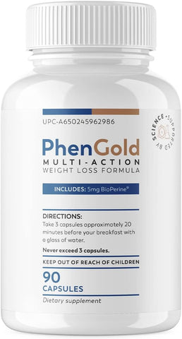 PhenGold - Pills Green Tea: Fórmula Original de Gerenciamento de Peso Multi-Ação com Chá Verde