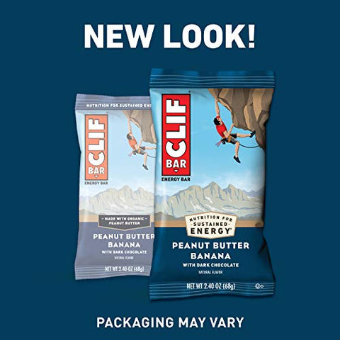 Product Of Clif - Barras Energéticas CLIF – Manteiga de Amendoim Banana Chocolate Amargo – Feitas com Aveia Orgânica – Alimento à Base de Plantas – Vegetariano – Kosher (Barras de Proteína de 2,4 Ounces, 24 Unidades) Embalagem Pode Variar