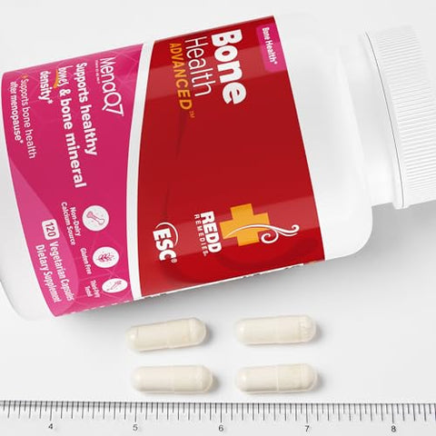 Suporte Natural Avançado para a Saúde Óssea com Cálcio e Vitamina K2 – 120 Cápsulas - Redd Remedies