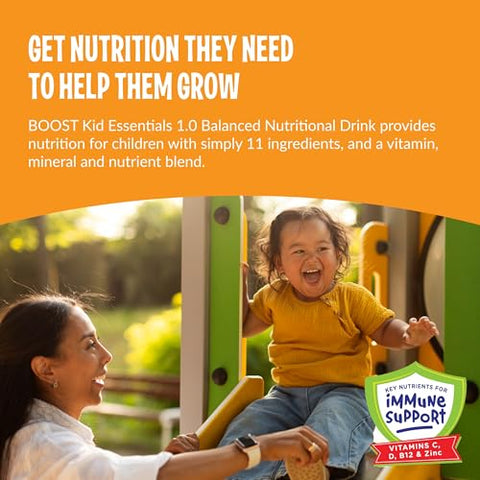 KID ESSENTIALS 1.0, Chocolate Craze 24 x 8 fl oz carton – 192 ml, Sem Glúten, Rico em Vitaminas e Minerais - BOOST