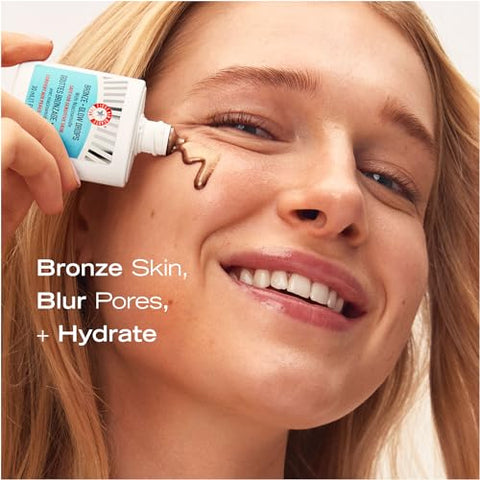 Bronze Glow Drops com Niacinamida – Sérum Facial para um Brilho Instantâneo, Uniformiza a Tonalidade da Pele e Minimiza Poros – Seguro para Peles Sensíveis – 30ml - First Aid Beauty