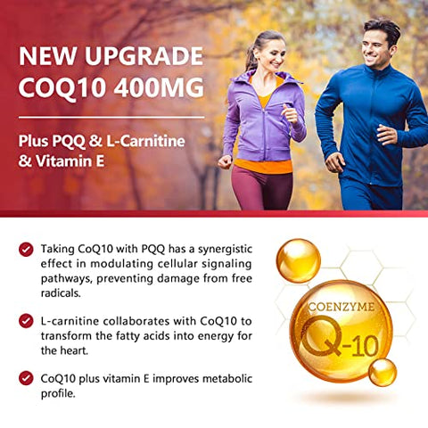 CoQ10-400mg com PQQ, Ômega-3s – Potencialize sua saúde com antioxidantes e ácidos graxos essenciais - NATURE TARGET