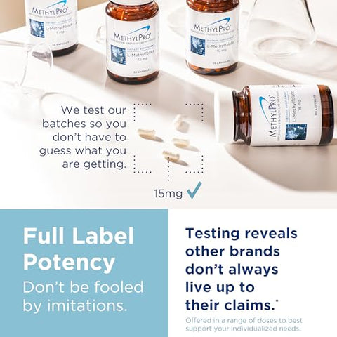 B Complex 15mg L-Methylfolate – Suplemento de Vitamina B Complexo Folate de Força Profissional para Energia, Humor e Suporte Imunológico – Vitamina B12, Vitamina B6, Vitamina C - MethylPro