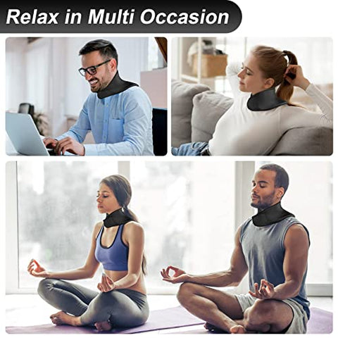 Comfitech - ComfiTECH – Envoltório de Gel Ice Pack para Alívio de Dor no Pescoço e Cervical – Compressa Fria Reutilizável para Lesões Esportivas, Inchaço, Pressão no Escritório e Recuperação de Cirurgias – Médio, Preto