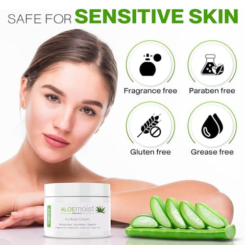AloeMoist - Loção Corporal Natural de Aloe Vera – Rosto | Hidratante Facial