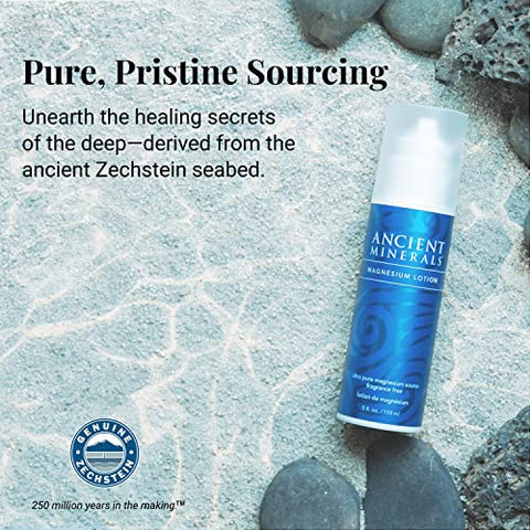 Loção de Magnésio Ancient Minerals Concentração Alta Zechstein Genuíno Cloreto de Magnésio Tópico (150ml)